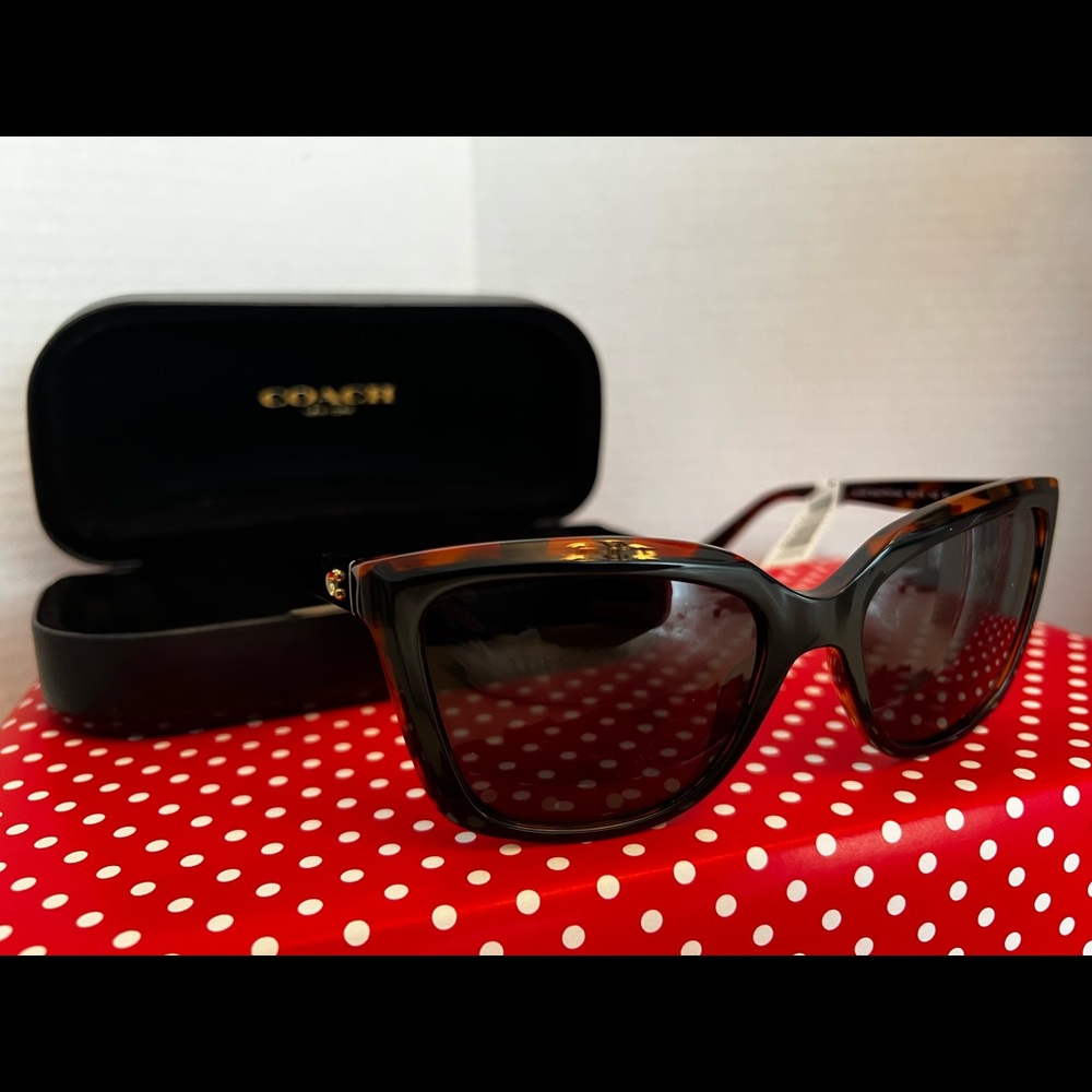 NWT. Coach Tortoise square sunglasses